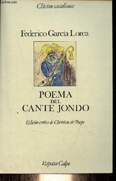 Poema del cante jondo - Coleccion clasicos castellanos nueva serie n°2.. Garcia Lorca Federico
