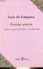 Poesia selecta - Coleccion Clasicos Taurus n°5.. de Gongora Luis