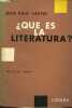 Que es la literatura ? - Coleccion cristal del tiempo - 3a edicion.. Sartre Jean-Paul