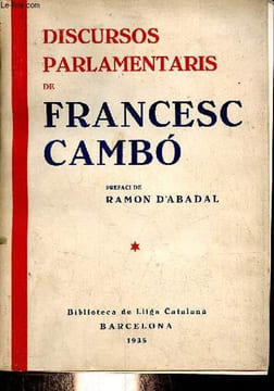 Discursos parlamentaris de Francesc Cambo.. Cambo Francesc