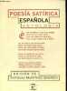 Poesia satirica espanola antologia.. Antonio Martinez Sarrion