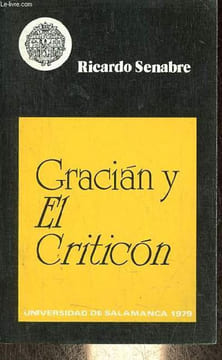 Gracian y el criticon.. Senabre Ricardo