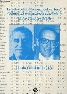 Estudio computacional del verbo en Cronica de una muerte anunciada y Cinco horas con Mario - Coleccion pliegos de ensayo n°75.. Lobo Iglesias Lucia