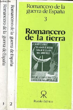 Romancero de la guerra de Espana - Tomo 1+2+3 - 1 : Romancero libertario - 2 : Romancero de la defensa de Madrid - 3 : Romancero de la tierra.. ...