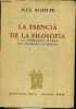 La esencia de la filosofia y la condicion moral del conocer filosofico - Coleccion la vida del espiritu.. Scheler Max