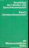 Grundzüge der Literatur- und Sprachwissenschaft - Band 1 : Literaturwissenschaft - Sammlung Wissenschaftliche Reihe n°4226.. Heinz Ludwig Arnold & ...