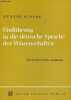 Einführung in die deutsche Sprache der Wissenschaften - Ein lehrbuch für Ausländer.. Günter Schade
