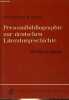 Personalbibliographie zur deutschen literaturgeschichte - Studienausgabe.. Hansel Johannes