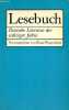 Lesebuch Deutsche Literatur der sechziger Jahre.. Wagenbach Klaus