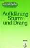Aufklärung sturm und drang - Sammlung Geschichte der deutschen literatur n°1.. Herold Theo & Wittenberg Hildegard