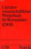 Literaturwissenschaftliches w&ouml;rterbuch f&uuml;r romanisten - Sammlung UTB n&deg;1373.. R.Hess G.Siebenmann M.Frauenrath T.Stegmann