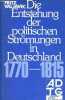 Die Entstehung der politischen strömungen in Deutschland 1770-1815.. Valjavec Fritz