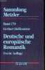 Deutsche und europäische romantik - 2., durchgesehene und erweiterte auflage - Sammlung Metzler band 170.. Hoffmeister Gerhart
