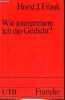 Wie interpretiere ich ein gedicht ? eine methodische anleitung - Sammlung UTB n°1639.. Horst J.Frank