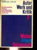 Autor werk und kritik inhaltsangaben, kritiken und textproben für den literaturunterricht - Band 2.. Uhlig Gudrun