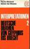 Interpretationen - Deutsche Dramen von Gryphius bis Brecht - Sammlung Fischer Bücherei n°699.. Jost Schillemeit