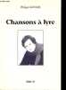 Chansons &agrave; lyre.. Granger Philippe