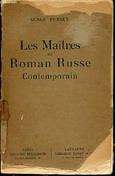 Les maitres du roman russe contemporain - Tolstoï, Tchékof, Korolenko, Véressaief, Gorki, Andréief, Mérejkowsky, Kourpine etc.. Persky Serge