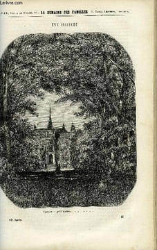 LA SEMAINE DES FAMILLES 14EME ANNEE N°47 - UNE SOLITUDE DE BATHILD BOUNIOL, LE ROI DE GAND VII DE HENRY CAUVAIN, UN ORCHESTRE A DEUX DE ELIE VERNON, ...