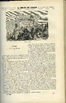 LA SEMAINE DES FAMILLES 15EME ANNEE N°21 - LUTHER A LA WARTBOURG DE BATHILD BOUNIOL, LA VIERGE DE MAI XXIV DE HIPPOLYTE AUDEVAL, LE CHIMBORACO DE ELIE ...