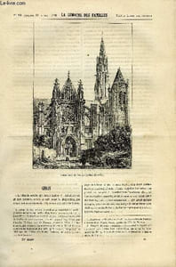 LA SEMAINE DES FAMILLES 27EME ANNEE N°16 - SENLIS DE M. DE CROTONE, UN RESSUSCITE III DE ETIENNE MARCEL, PECHE DU HOMARD DE H. DE LUSILLY, LES CONTES DES QUATRES SAISONS DE MARIE HERVE, MORT DE LOUIS XIII DE S. DUSSIEUX, UN ENTERREMENT CIVIL DE J. MARBEUF