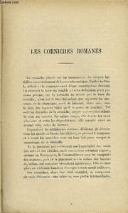 BULLETIN MONUMENTAL 79e VOLUME DE LA COLLECTION, N°1-2 - LES CORNICHES ROMANES PAR DESHOULIERES