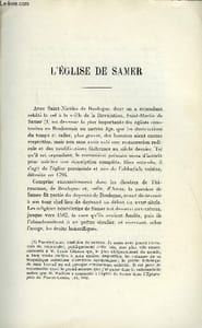 BULLETIN MONUMENTAL 90e VOLUME DE LA COLLECTION N°5-6 - L'EGLISE DE SAMER PAR PIERRE HELIOT