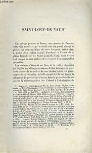 BULLETIN MONUMENTAL 92e VOLUME DE LA COLLECTION N°2 - SIANT-LOUP-DE-NAUD PAR FRANCIS SALET