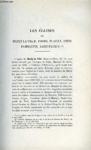 BULLETIN MONUMENTAL 94e VOLUME DE LA COLLECTION N°3 - LES EGLISES DE MARLY-LA-VILLE, FOSSES, PLAILLY, OTHIS DAMMARTIN, SAINT-PATHUS PAR MARCEL AUBERT