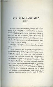 BULLETIN MONUMENTAL 95e VOLUME DE LA COLLECTION N°1 - L'EGLISE DE PALOGNEUX (LOIRE) PAR LE BARON VERHAEGEN