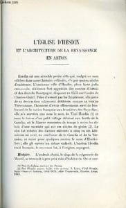 BULLETIN MONUMENTAL 96e VOLUME DE LA COLLECTION N°4 - L'EGLISE D'HESDIN ET L'ARCHITECTURE DE LA RENAISSANCE EN ARTOIS PAR PIERRE HELIOT, L'ANCIENNE EGLISE DE VERNAIS (CHER) PAR JEAN BONY