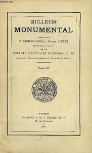 BULLETIN MONUMENTAL 102e VOLUME DE LA COLLECTION COMPLET - ENQUETE SUR LA PEINTURE MURALE EN FRANCE A L'EPOQUE ROMAINE (SUITE) PAR MME PAUL DUPRAT, VOULTON PAR FRANCIS SALET, L'EGLISE DE PICAUVILLE PAR MARC THIBOUT
