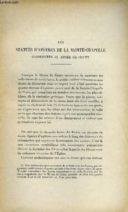 BULLETIN MONUMENTAL 109e VOLUME DE LA COLLECTION N°2 - LES STATUES D'APOTRES DE LA SAINTE-CHAPELLE CONSERVEES AU MUSEE DE CLUNY PAR FRANCIS SALET