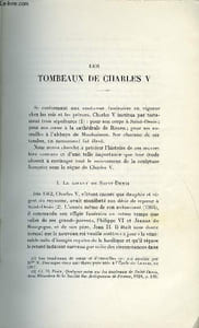BULLETIN MONUMENTAL 109e VOLUME DE LA COLLECTION N°3 - LES TOMBEAUX DE CHARLES V PAR PIERRE PRADEL