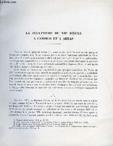 BULLETIN MONUMENTAL 113e VOLUME DE LA COLLECTION N°1 - LA SCULPTURE DU XIIe SIECLE A CAMBRAI ET A ARRAS PAR JACQUES VANUXEM