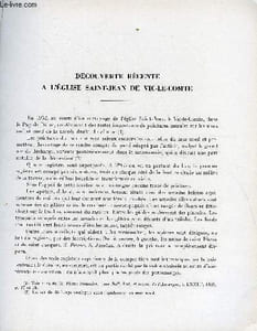 BULLETIN MONUMENTAL 113e VOLUME DE LA COLLECTION N°4 - DECOUVERTE RECENTE A L'EGLISE SAINT-JEAN DE VIC-LE-COMTE PAR MARC THIBOUT