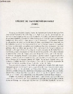 BULLETIN MONUMENTAL 115e VOLUME DE LA COLLECTION N°4 - L'EGLISE DE SAINT-BENOIT-DU-SAULT (INDRE) PAR RENE CROZET