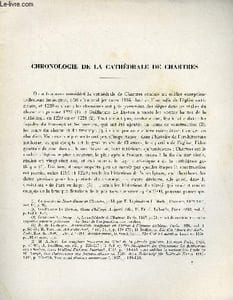 BULLETIN MONUMENTAL 116e VOLUME DE LA COLLECTION N°2 - CHRONOLOGIE DE LA CATHEDRALE DE CHARTRES PAR LOUIS GRODECKI