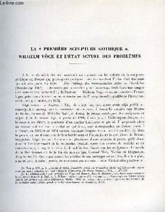 "BULLETIN MONUMENTAL 117e VOLUME DE LA COLLECTION N°4 - LA ""PREMIERE SCULPTURE GOTHIQUE"" - WILHELM VOGE ET L'ETAT ACTUEL DES PROBLEMES PAR LOUIS GRODECKI"