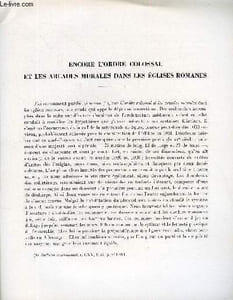 BULLETIN MONUMENTAL 118e VOLUME DE LA COLLECTION N°1 - ENCORE L'ORDRE COLOSSAL ET LES ARCADES MURALES DANS LES EGLISES ROMANES PAR PIERRE HELIOT
