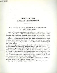 BULLETIN MONUMENTAL 121e VOLUME DE LA COLLECTION N°1 - MARCEL AUBERT (9 AVRIL 1884 - 28 DECEMBRE 1962) PAR MARC THIBOUT