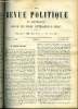 LA REVUE POLITIQUE ET LITTERAIRE 3e ANNEE - 2e SEMESTRE N°34 - ETUDES NOUVELLES SUR LA RESTAURATION - LES MEMOIRES DE GUERNON-RANVILLE, L'ECOLE DES ...