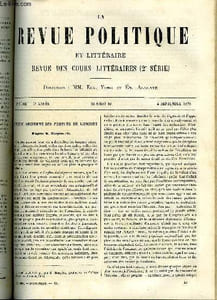 LA REVUE POLITIQUE ET LITTERAIRE 5e ANNEE - 1er SEMESTRE N°10 - HISTOIRE ANCIENNE DES PEUPLES DE L'ORIENT PAR F. BRUNETIERE, UN POETE PHILOSOPHE DE SULLY PRDUHOMME PAR E. BOUTROUX, RECENTES PUBLICATIONS HISTORIQUES PAR ALFRED RAMBAUD