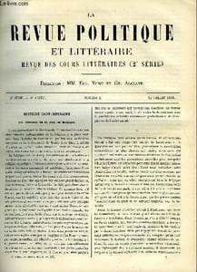 LA REVUE POLITIQUE ET LITTERAIRE 8e ANNEE - 1er SEMESTRE N°2 - LES ELECTIONS EN BELGIQUE PAR MOGUEZ, J. J. ROUSSEAU A L'ETRANGER PAR MARC MONNIER