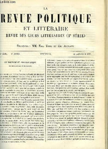 LA REVUE POLITIQUE ET LITTERAIRE 8e ANNEE - 1er SEMESTRE N°13 - LE DARWINISME ET LA MORALE PAR LUDOVIC CARAU, L'EGYPTE PAR L.Q., CONTES ET LEGENDES DE L'INDE PAR ALFRED RAMBAUD