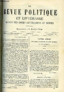 LA REVUE POLITIQUE ET LITTERAIRE 1er ANNEE - 2e SEMESTRE N°13 - MIRABEAU ET MLLE DE NERHA PAR HENRIETTE DE NERHA, UN VIEUX ROMAN PAR ALPHONSE KARR, LA LEGENDE DU FISCAL PAR QUATRELLES, LE CHRISTIANISME UNITAIRE EN ANGLETERRE PAR E. DE PRESSENSE