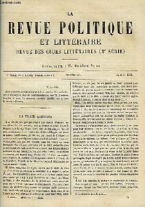 LA REVUE POLITIQUE ET LITTERAIRE 2e ANNEE - 1er SEMESTRE N°25 - LA QUESTION EGYPTIENNE PAR JOSEPH REINACH, LA GUERISON D'OPHELIE PAR ELIE FOURES, SAINT-SIMON INEDIT PAR GEORGES DE NOUVION