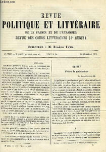 LA REVUE POLITIQUE ET LITTERAIRE 2e ANNEE - 2e SEMESTRE N°26 - LE PANISLAMISTE PAR GABRIEL CHARMES, PETITS POEMES EN PROSE PAR IVAN TOURGUENEF