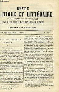 LA REVUE POLITIQUE ET LITTERAIRE 3e ANNEE - 1er SEMESTRE N°24 - LE MINISTERE GAMBETTA PAR JOSEPH REINACH, HILAIRE GERVAIS CHAPITRE VI PAR LEON BARRACAND, ESPAGNE ET PORTUGAL PAR LOUIS ULBACH, UN CRITIQUE DANOIS PAR ARVEDE BARINE
