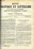 LA REVUE POLITIQUE ET LITTERAIRE 3e ANNEE - 2e SEMESTRE N°21 - QUESTION DES RECIDIVISTES PAR FREDERIC THOMAS, PRIX ET CONCOURS DE L'ACADEMIE FRANCAISE ...